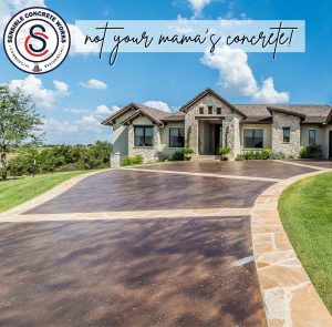 Concrete Pumping Colored Driveways